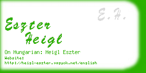 eszter heigl business card